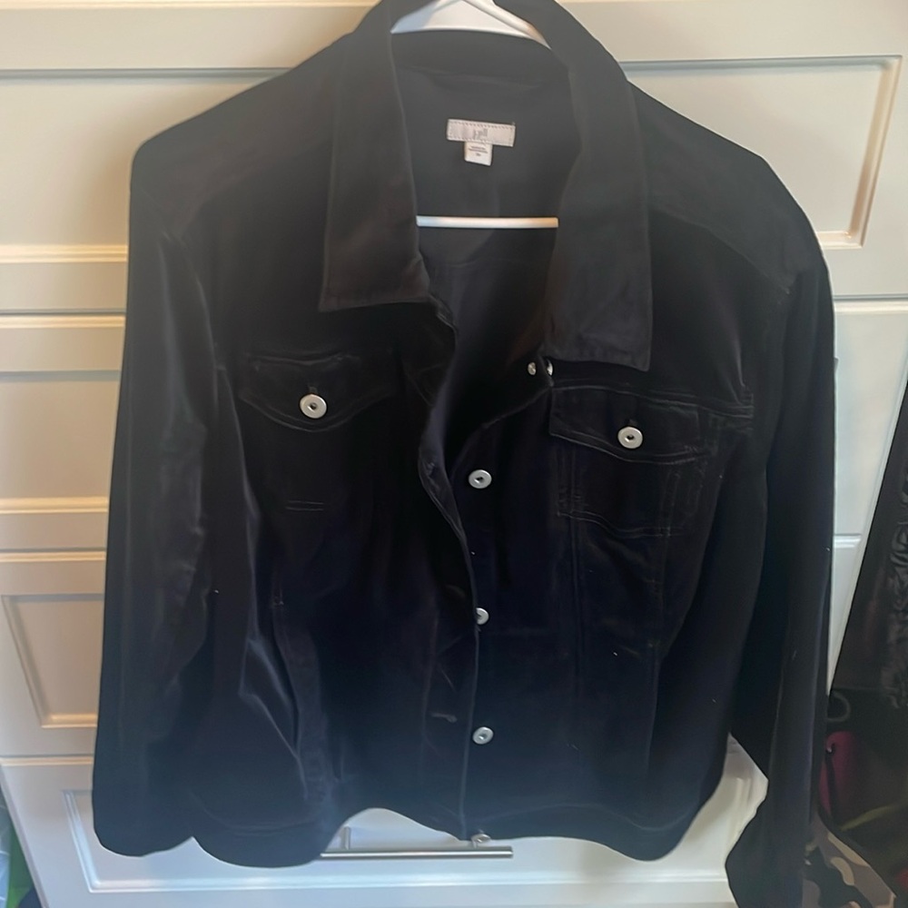 J Jill black velvet jacket